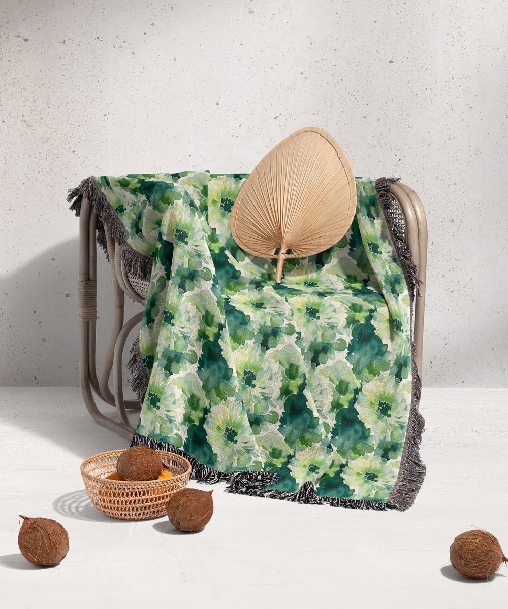 شال مبل ریش دار sofa shawl 215