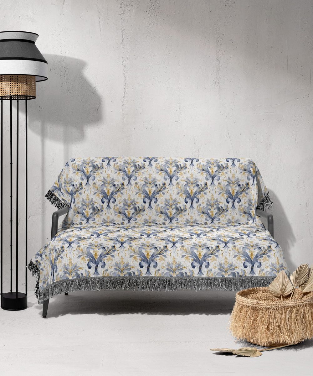 شال مبل ریش دار sofa shawl 218