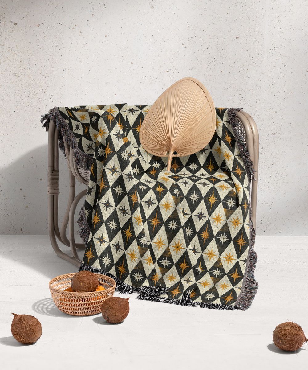 شال مبل ریش دار sofa shawl 220
