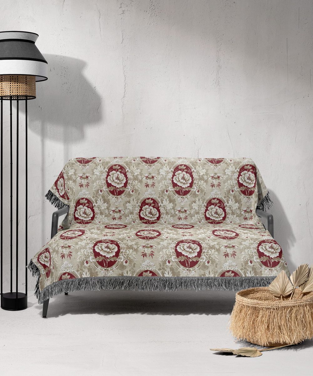 شال مبل ریش دار sofa shawl 222