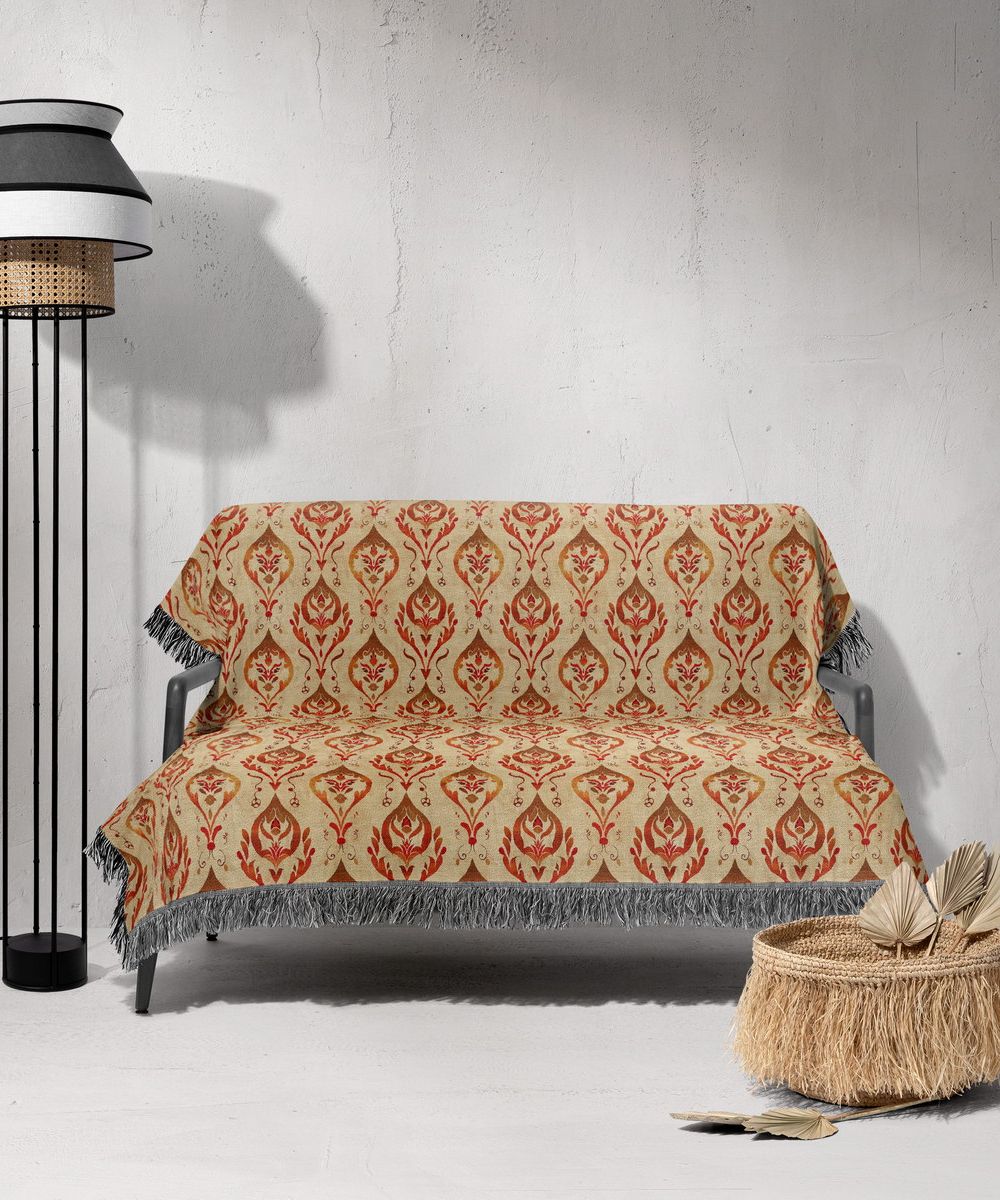 شال مبل ریش دار sofa shawl 224