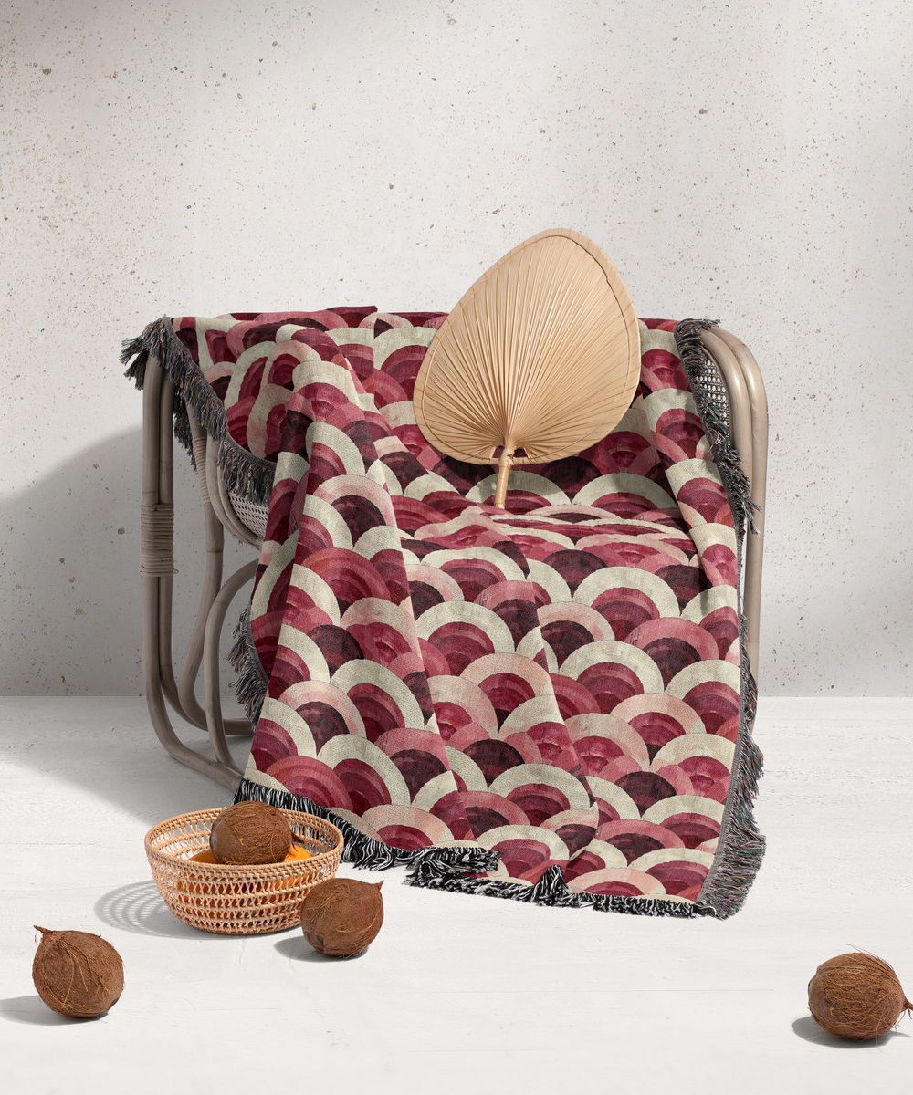 شال مبل ریش دار sofa shawl 225