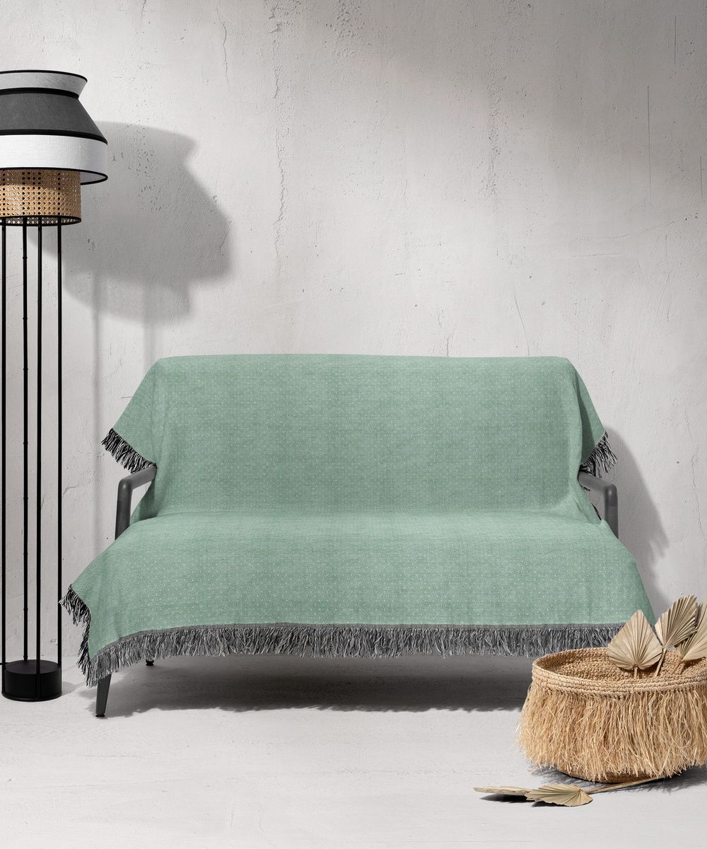 شال مبل ریش دار sofa shawl 237