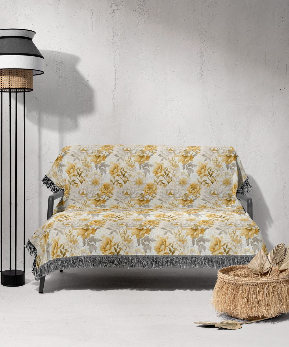 شال مبل ریش دار sofa shawl 238