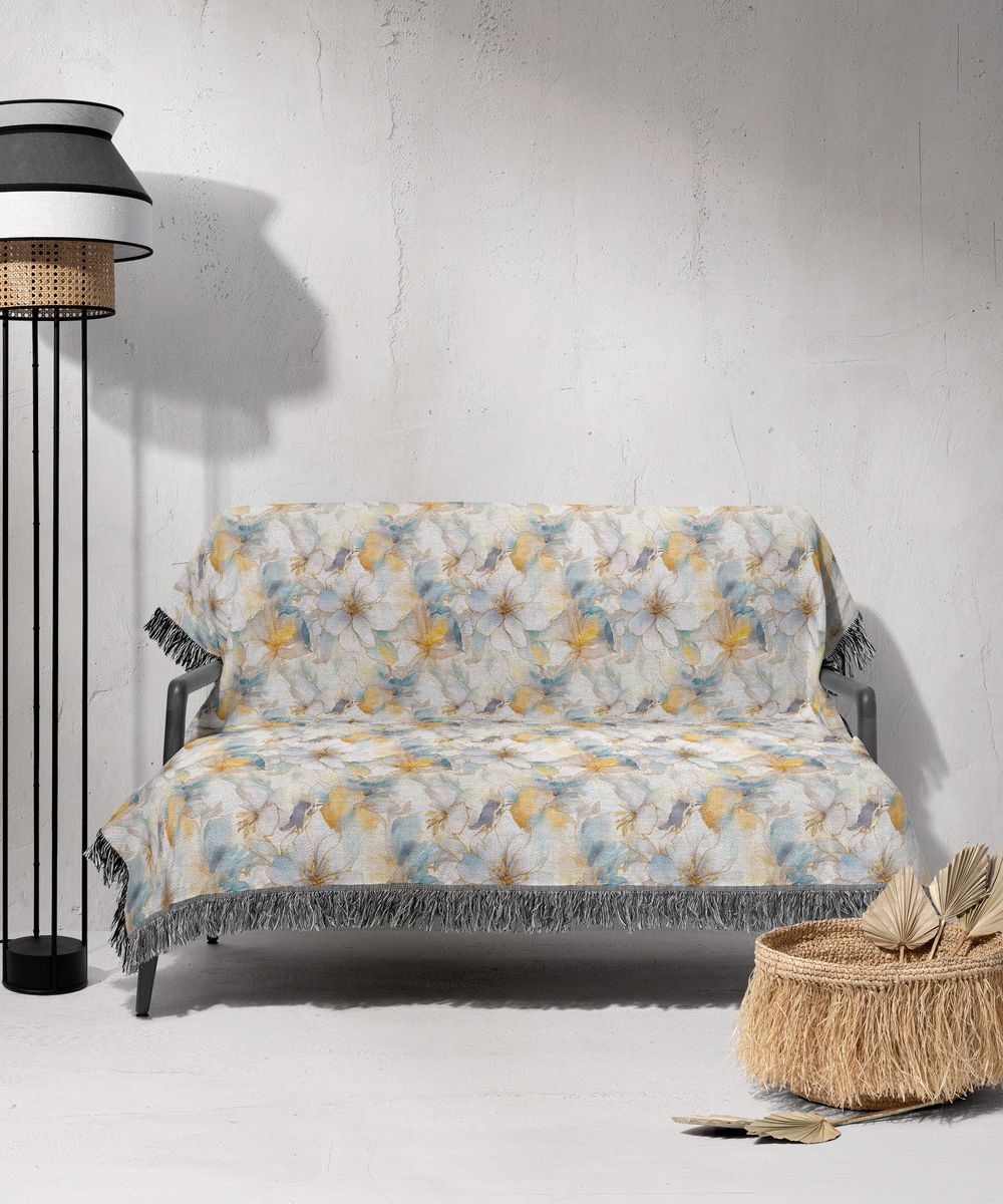 شال مبل ریش دار sofa shawl 243