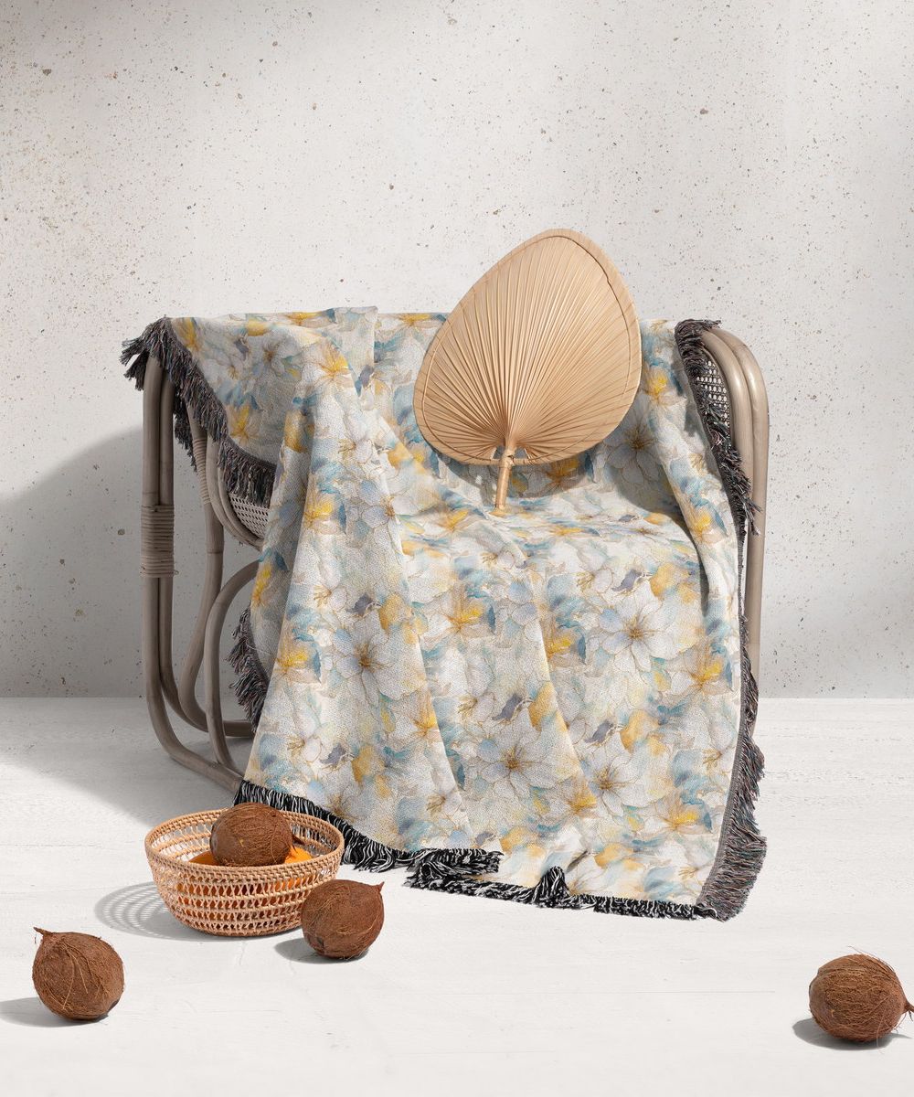 شال مبل ریش دار sofa shawl 243
