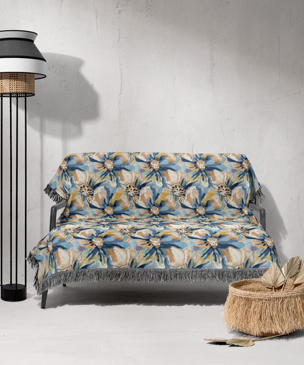 شال مبل ریش دار sofa shawl 244