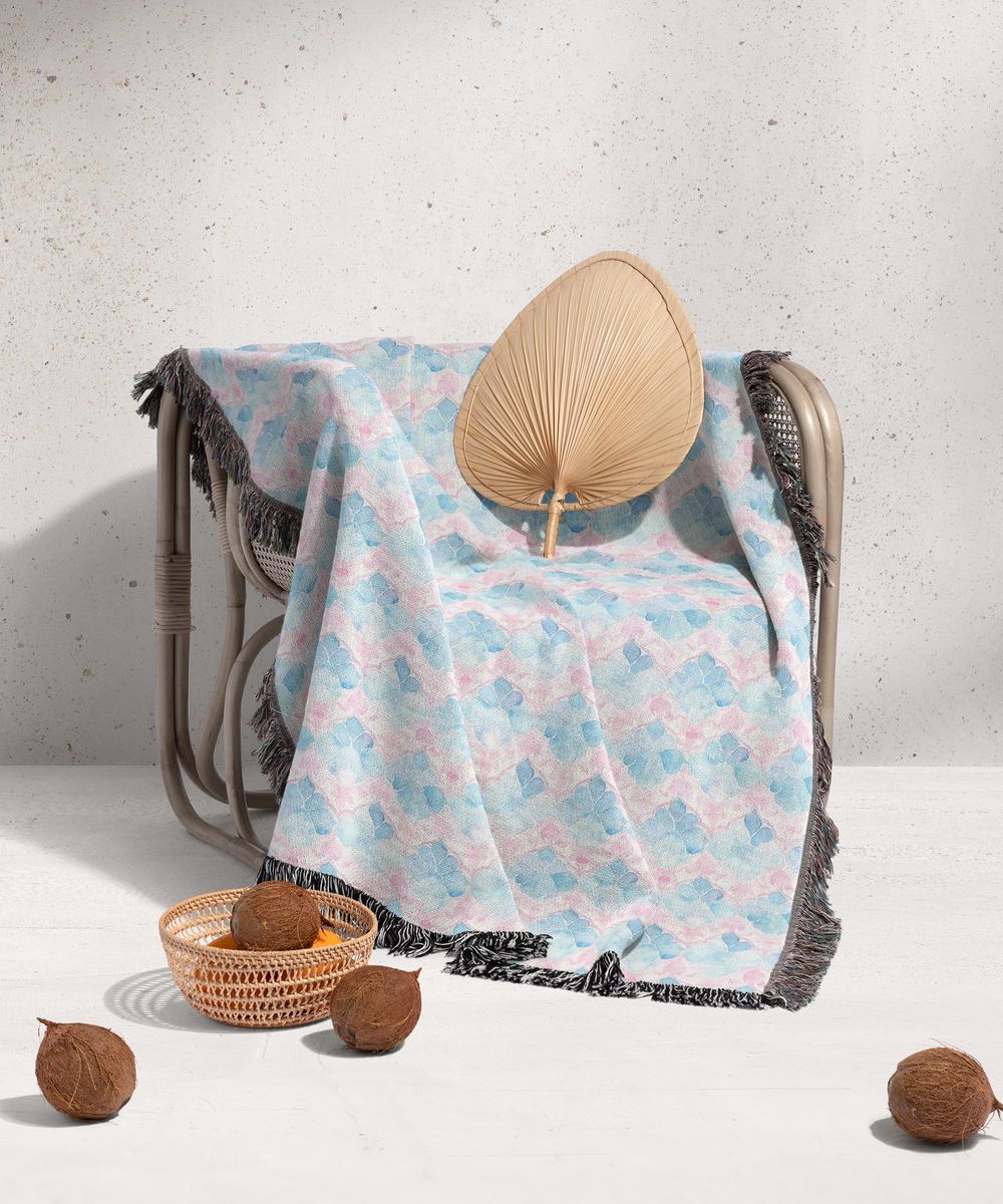 شال مبل ریش دار sofa shawl 247