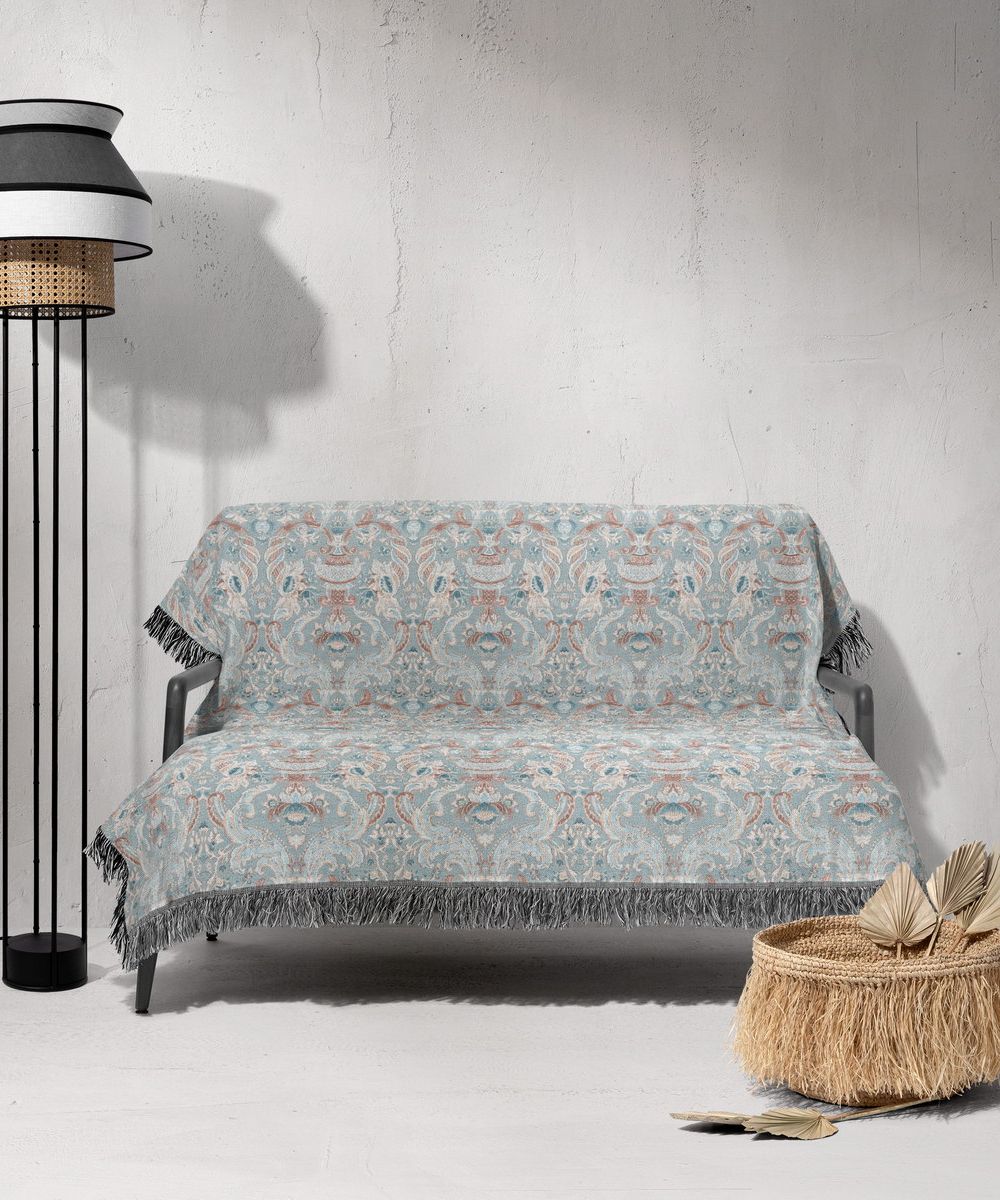 شال مبل ریش دار sofa shawl 268
