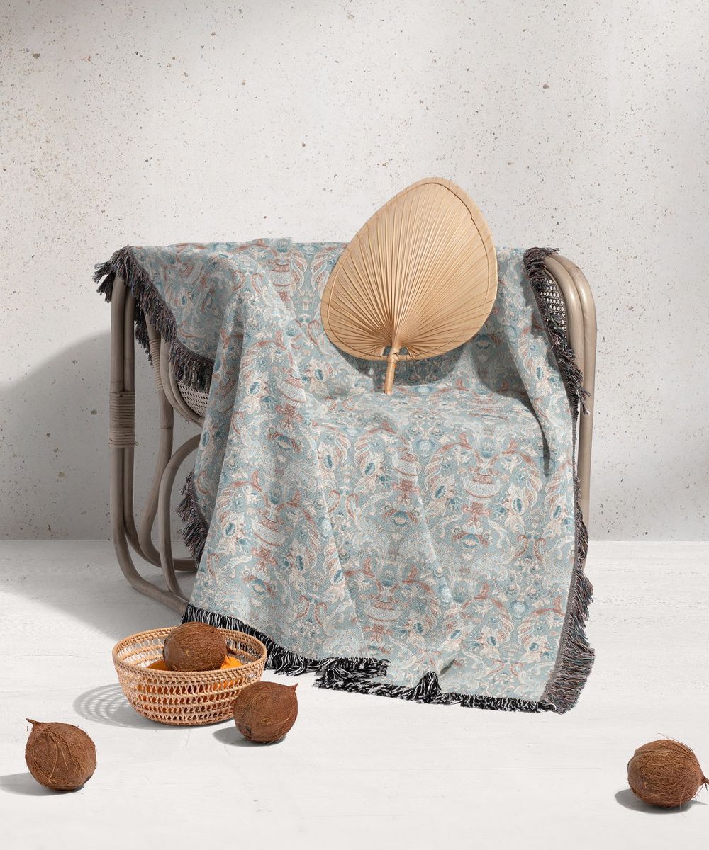 شال مبل ریش دار sofa shawl 268