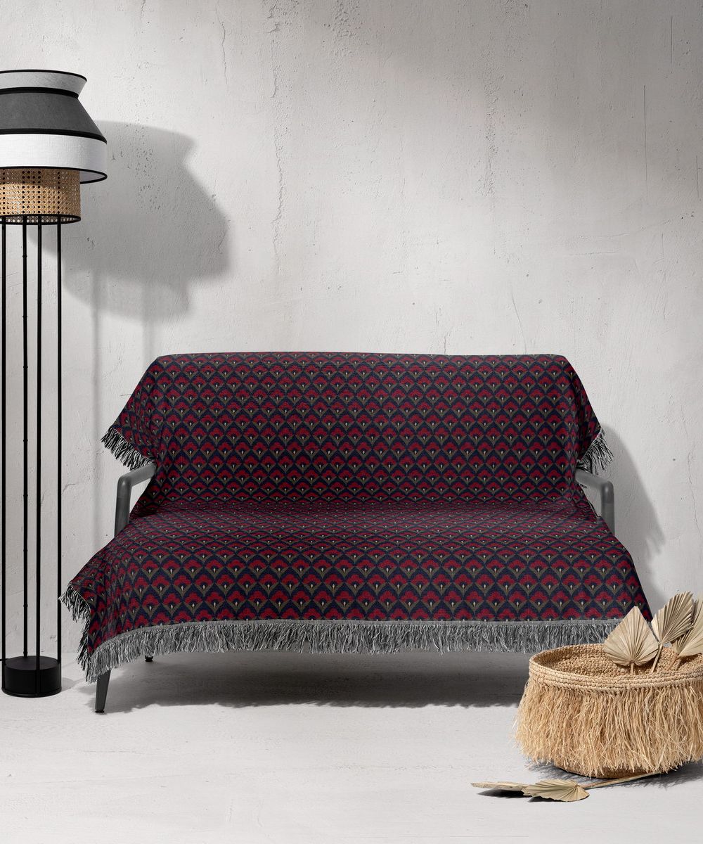شال مبل ریش دار sofa shawl 279