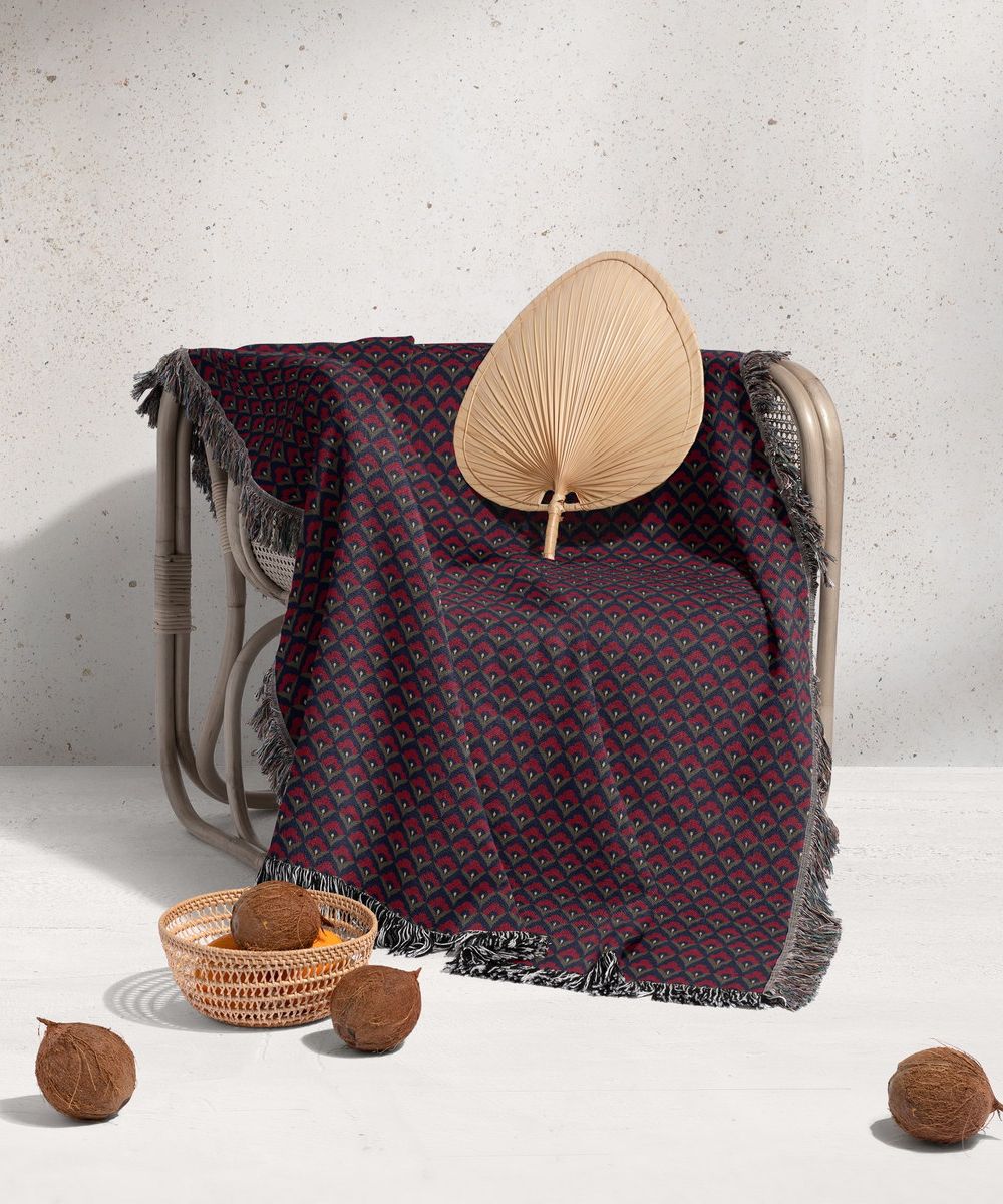 شال مبل ریش دار sofa shawl 279