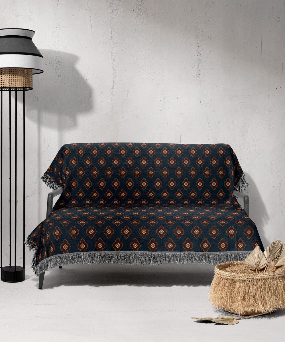 شال مبل ریش دار sofa shawl 280