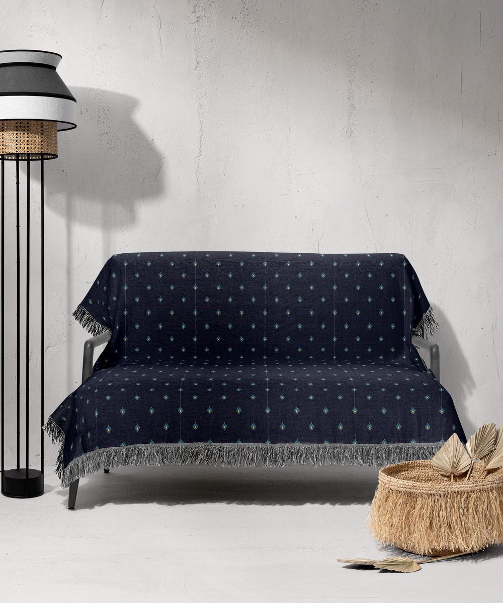 شال مبل ریش دار sofa shawl 281