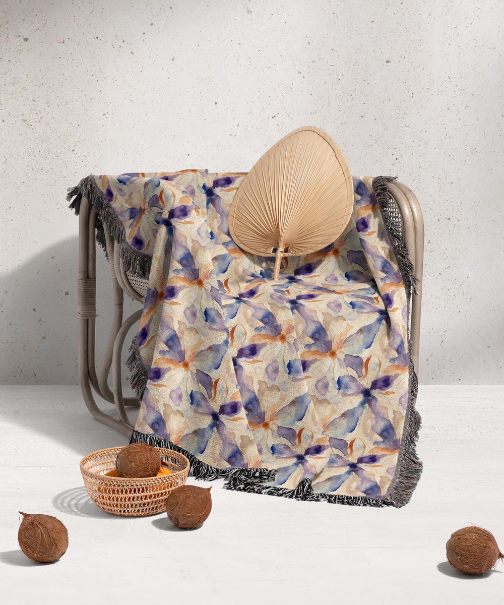 شال مبل ریش دار sofa shawl 282