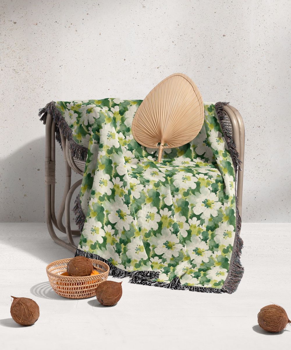 شال مبل ریش دار sofa shawl 283