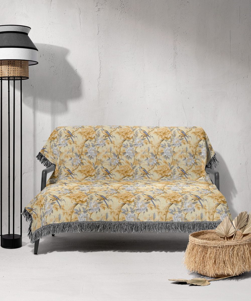 شال مبل ریش دار sofa shawl 284