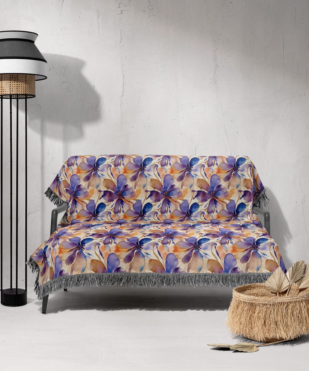 شال مبل ریش دار sofa shawl 288