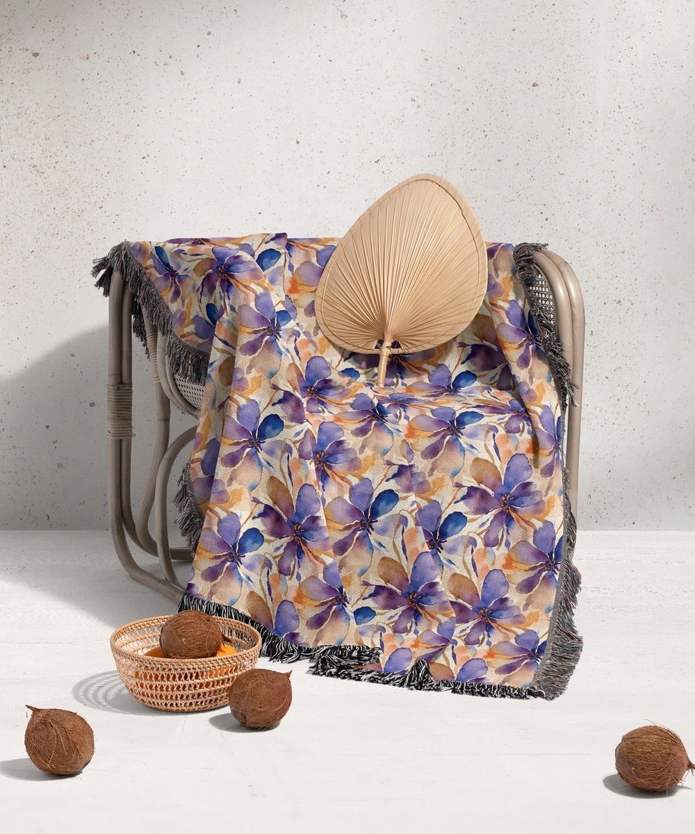 شال مبل ریش دار sofa shawl 288