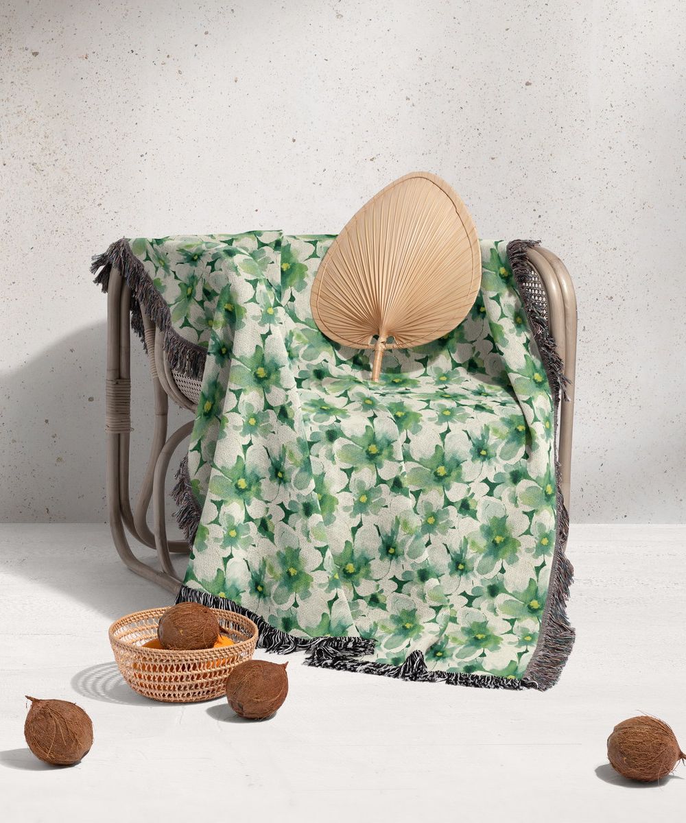 شال مبل ریش دار sofa shawl 289