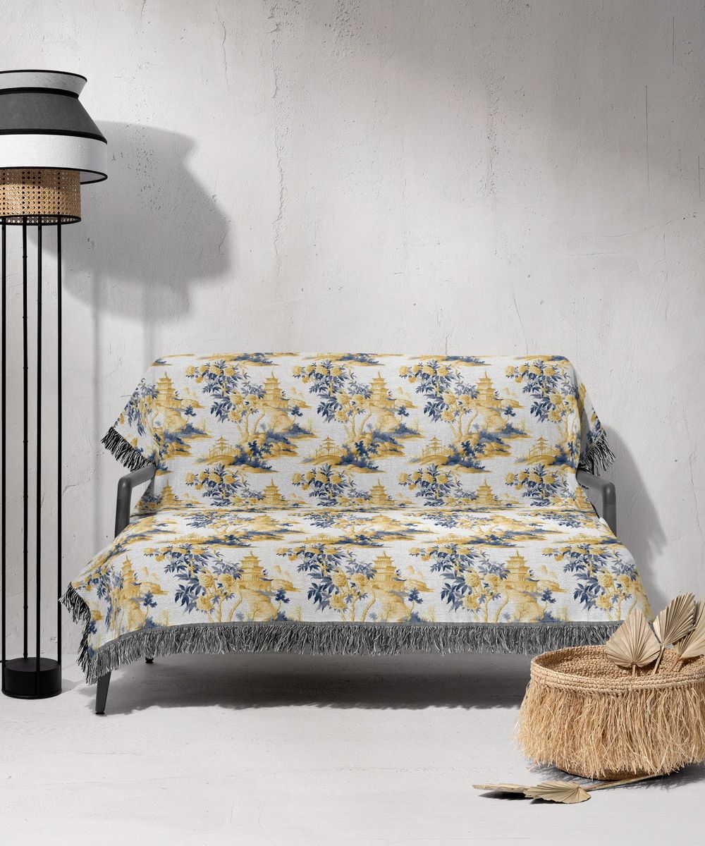 شال مبل ریش دار sofa shawl 290