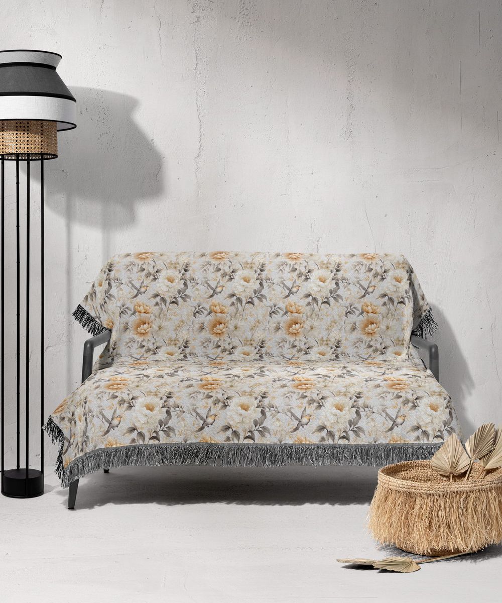 شال مبل ریش دار sofa shawl 296