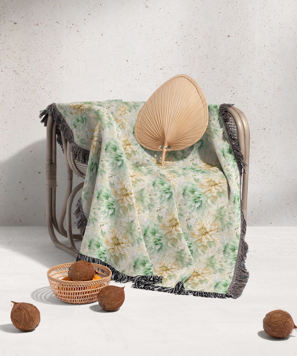 شال مبل ریش دار sofa shawl 298
