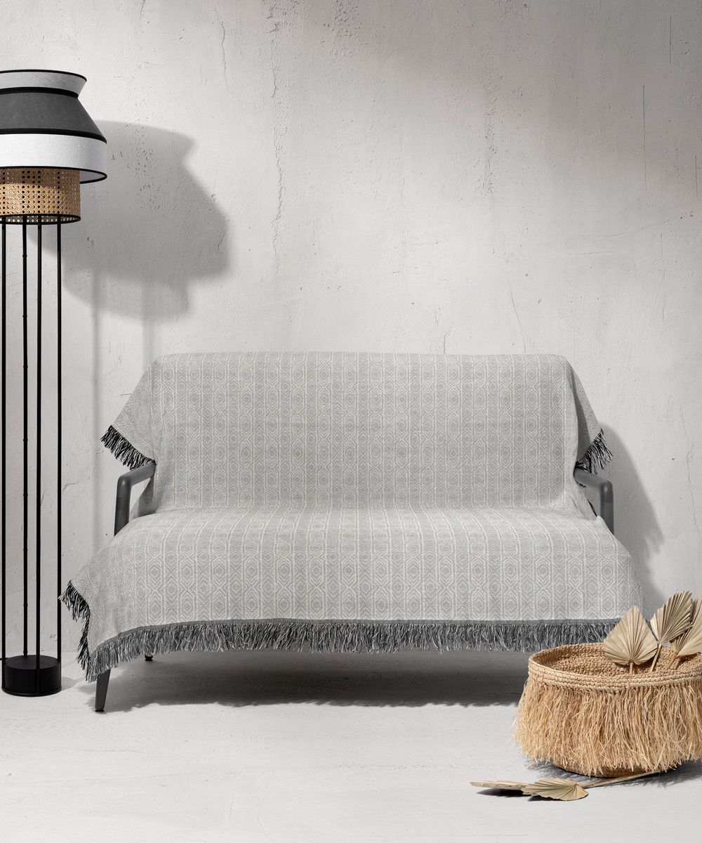 شال مبل ریش دار sofa shawl 301