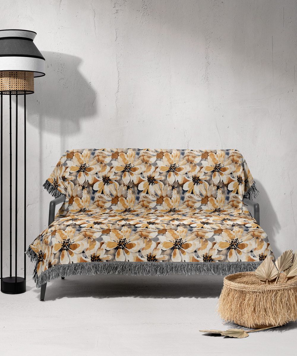 شال مبل ریش دار sofa shawl 309