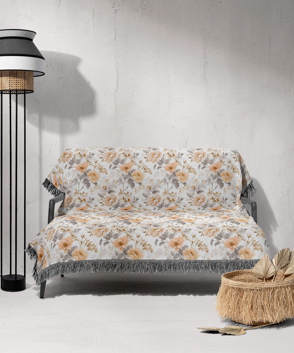 شال مبل ریش دار sofa shawl 312