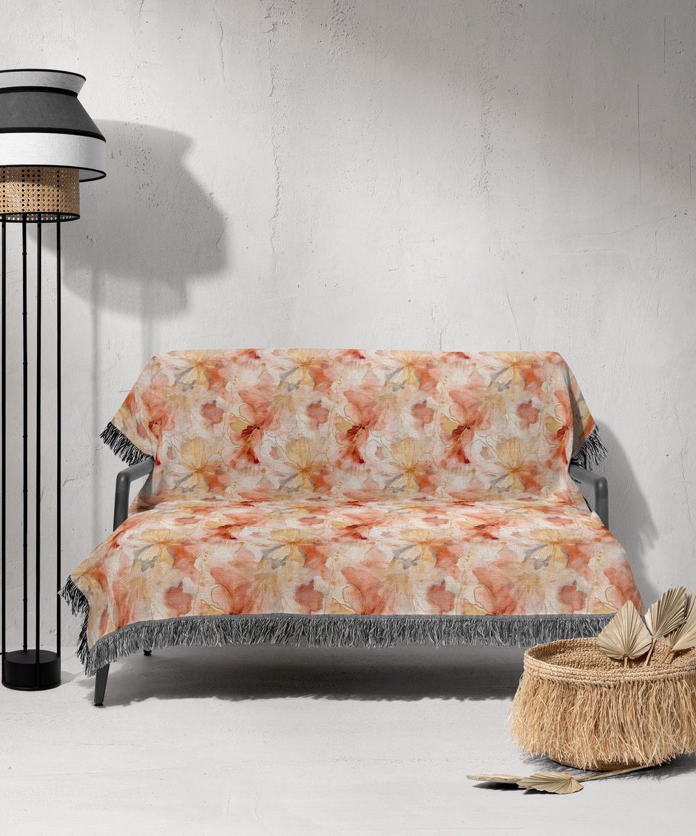 شال مبل ریش دار sofa shawl 319