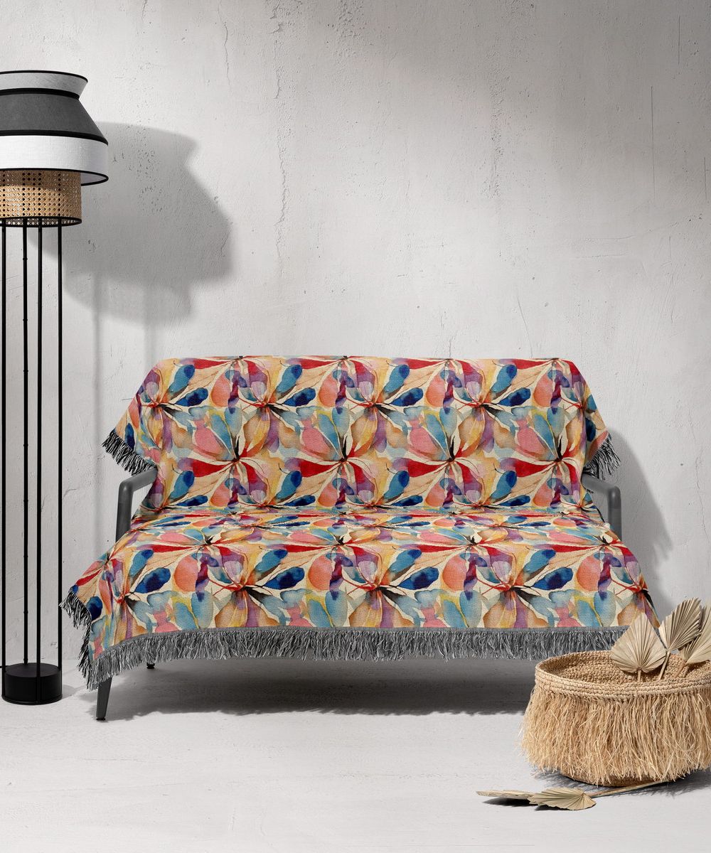 شال مبل ریش دار sofa shawl 322