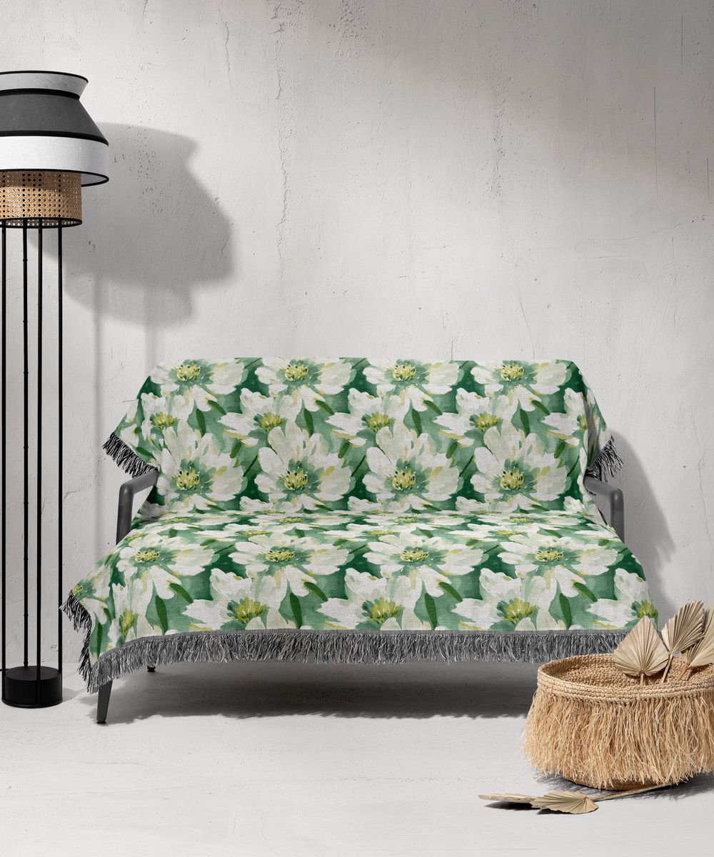 شال مبل ریش دار sofa shawl 323