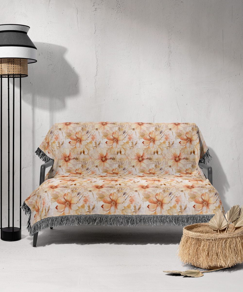 شال مبل ریش دار sofa shawl 326