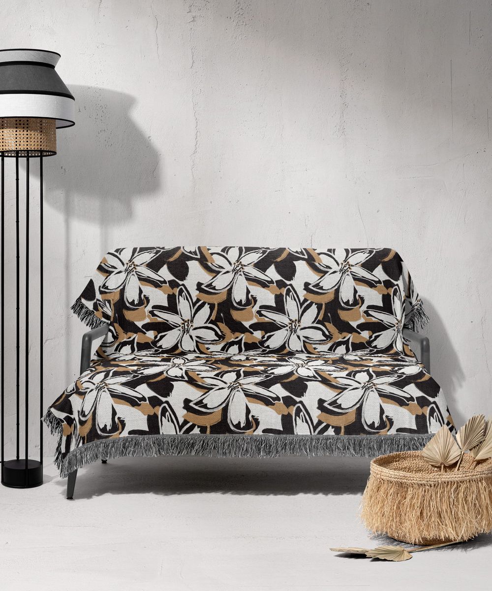شال مبل ریش دار sofa shawl 328