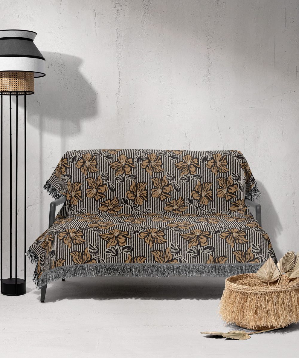 شال مبل ریش دار sofa shawl 329