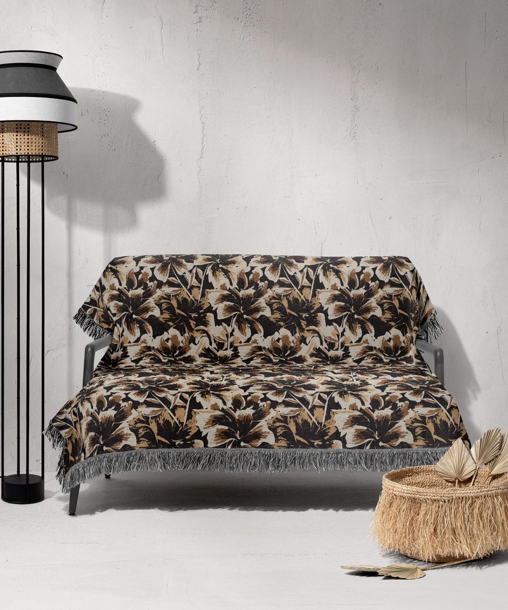 شال مبل ریش دار sofa shawl 330
