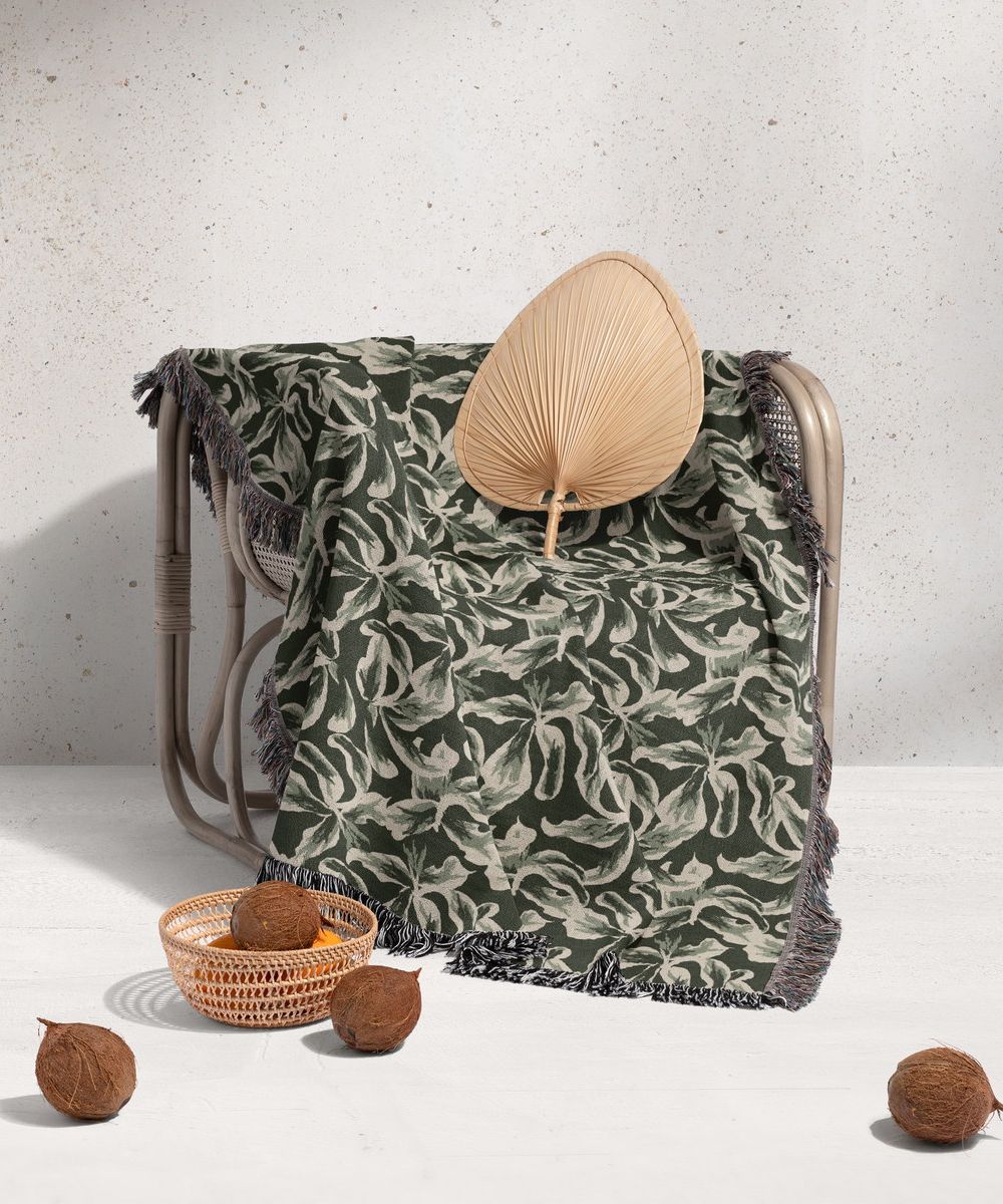 شال مبل ریش دار sofa shawl 332