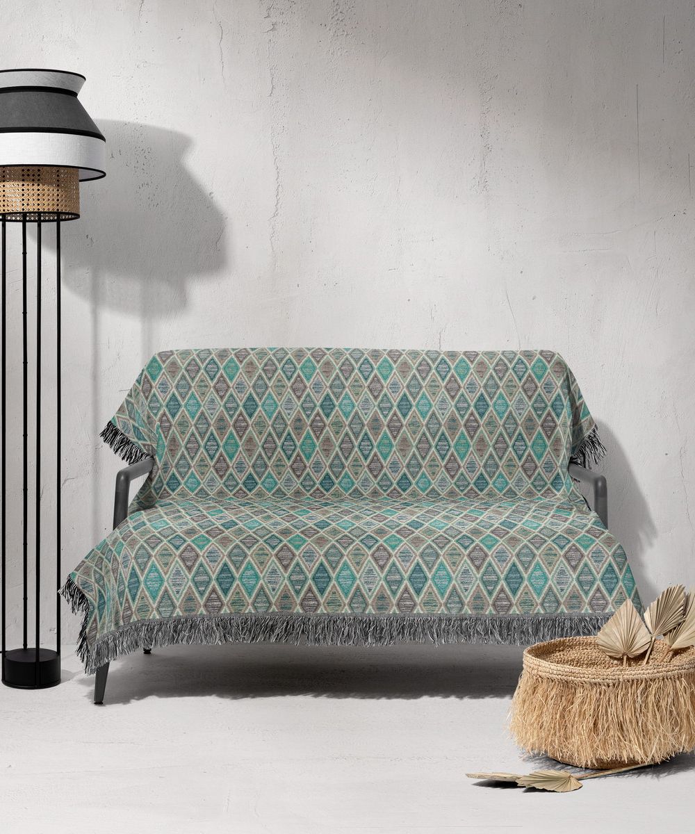 شال مبل ریش دار sofa shawl 333