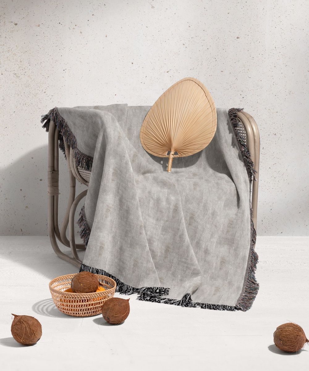 شال مبل ریش دار sofa shawl 340