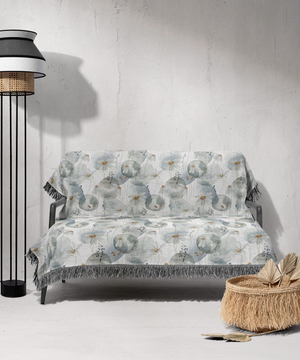 شال مبل ریش دار sofa shawl 341