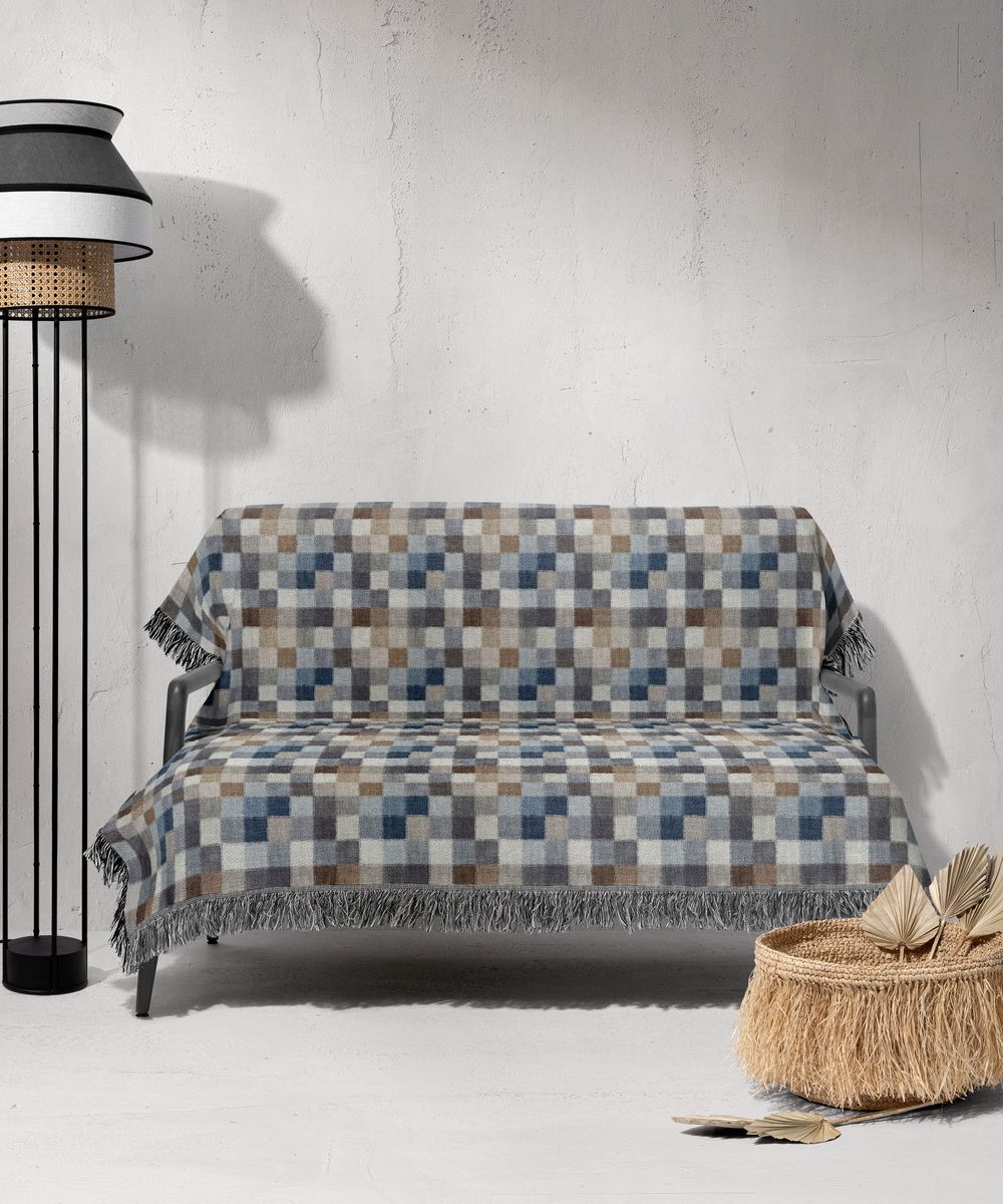 شال مبل ریش دار sofa shawl 343