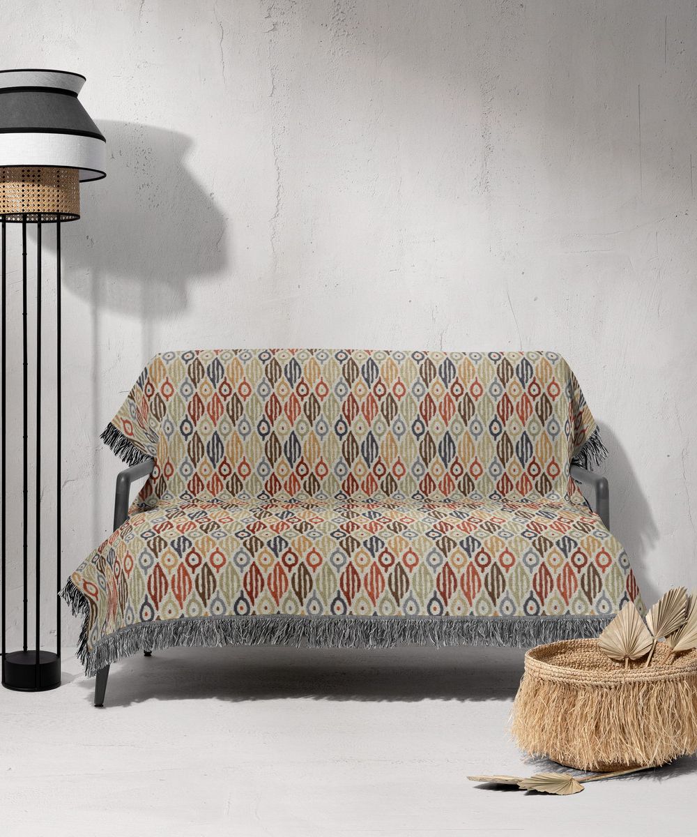 شال مبل ریش دار sofa shawl 347