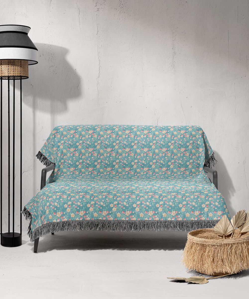 شال مبل ریش دار sofa shawl 352