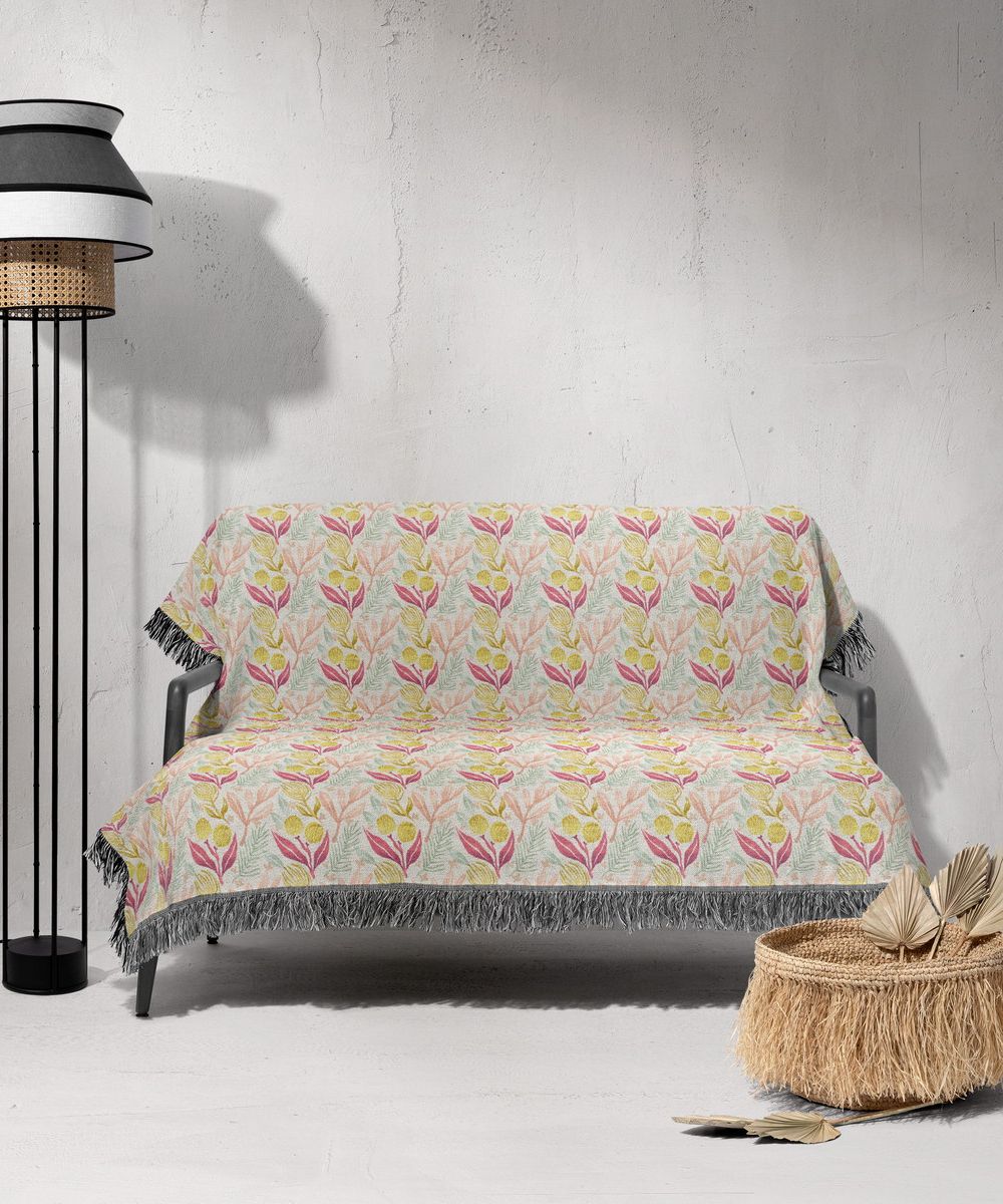 شال مبل ریش دار sofa shawl 357