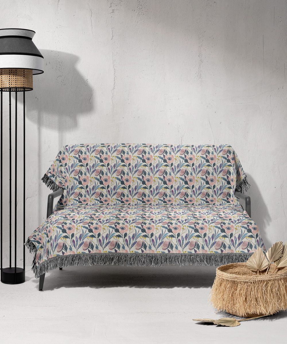 شال مبل ریش دار sofa shawl 360