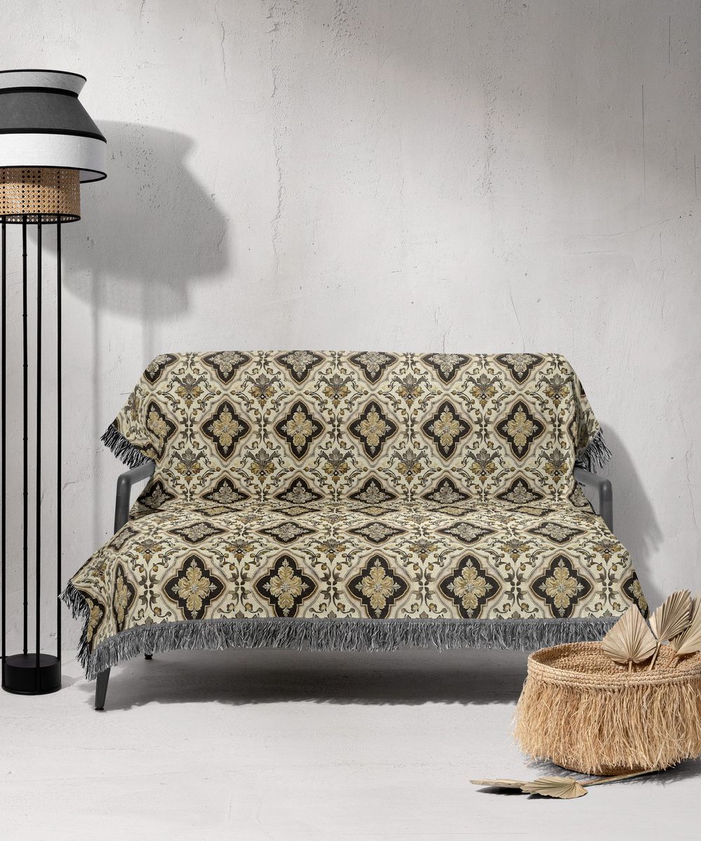 شال مبل ریش دار sofa shawl 367