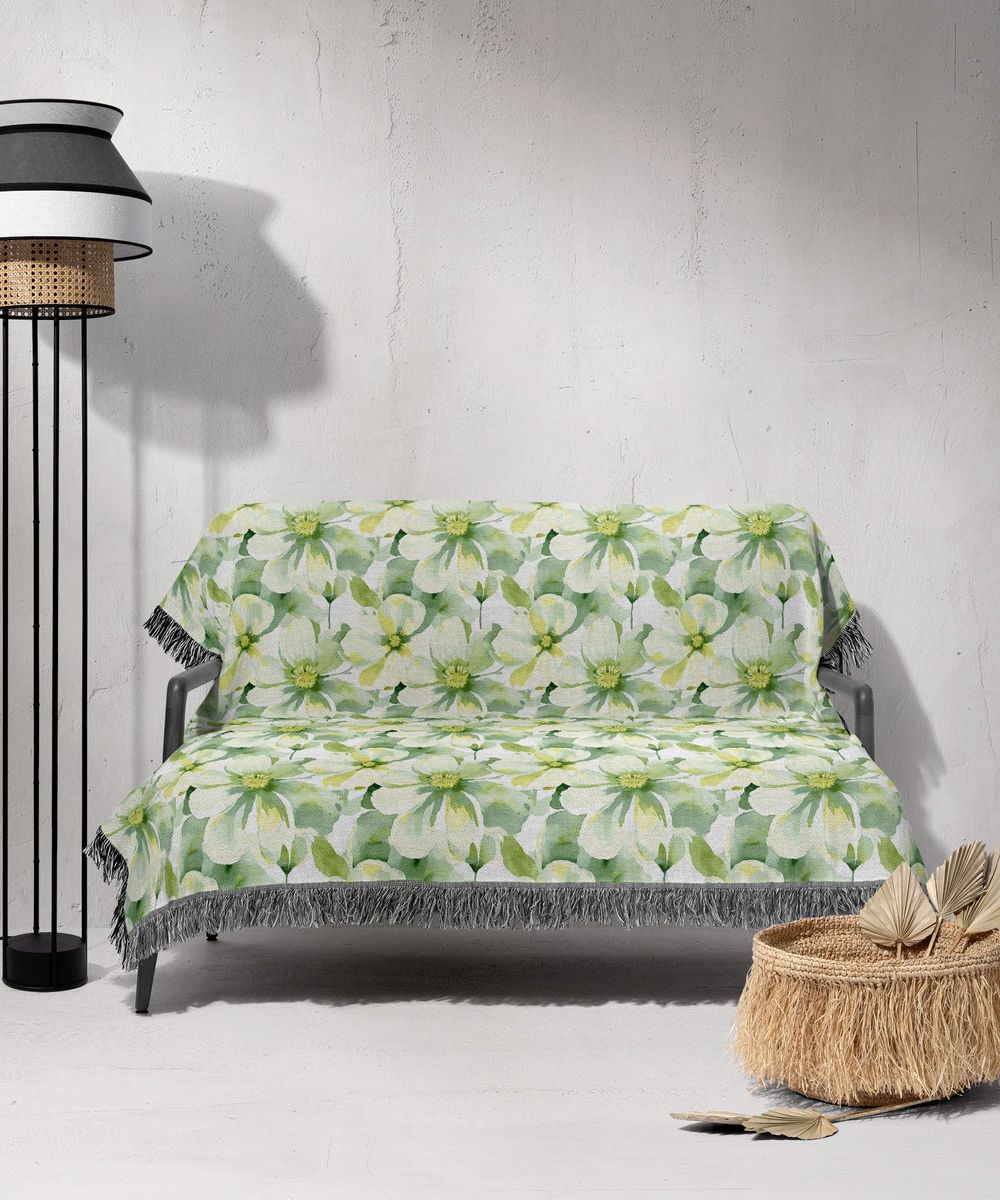شال مبل ریش دار sofa shawl 385