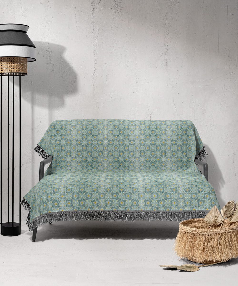 شال مبل ریش دار sofa shawl 388