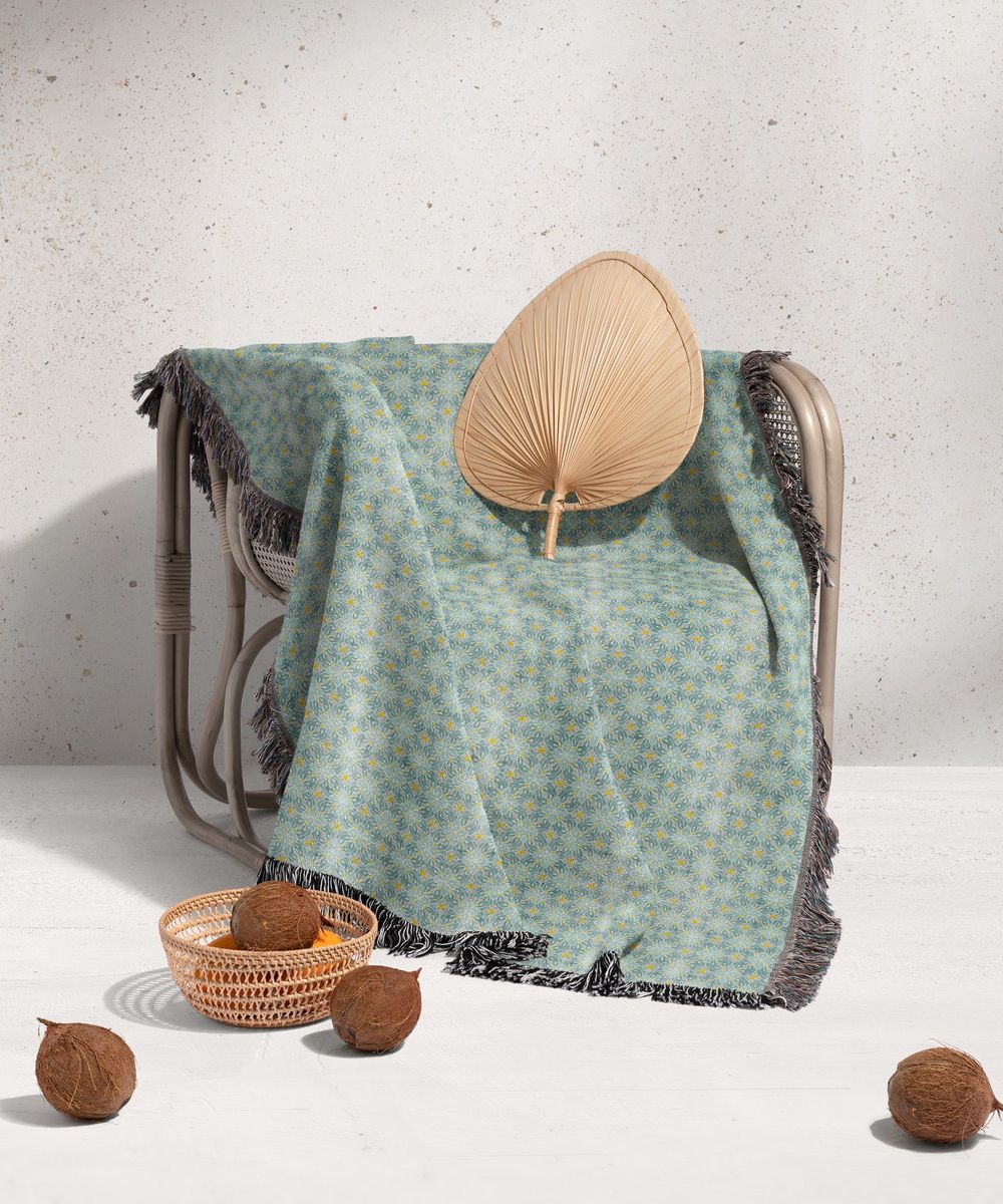 شال مبل ریش دار sofa shawl 388